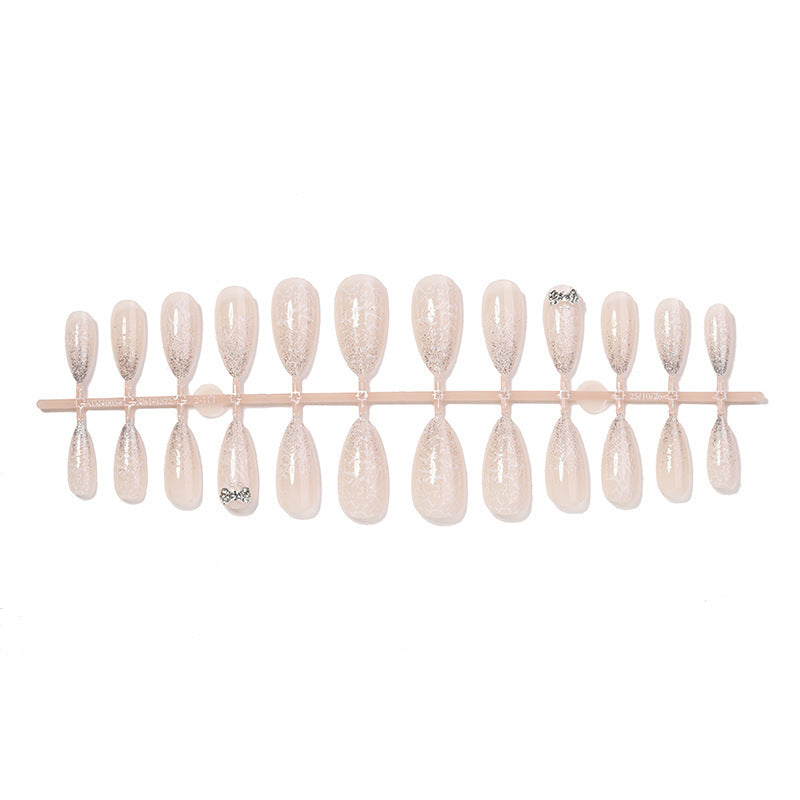 Elegant artificial nail set with glitter accents Kalsten