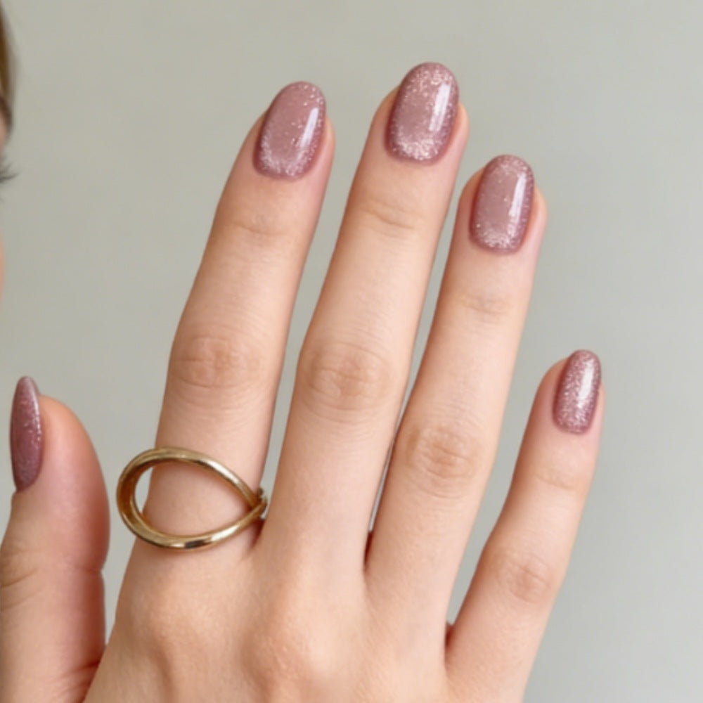 Glittering Gel-Polished Press-On Nails Kalsten