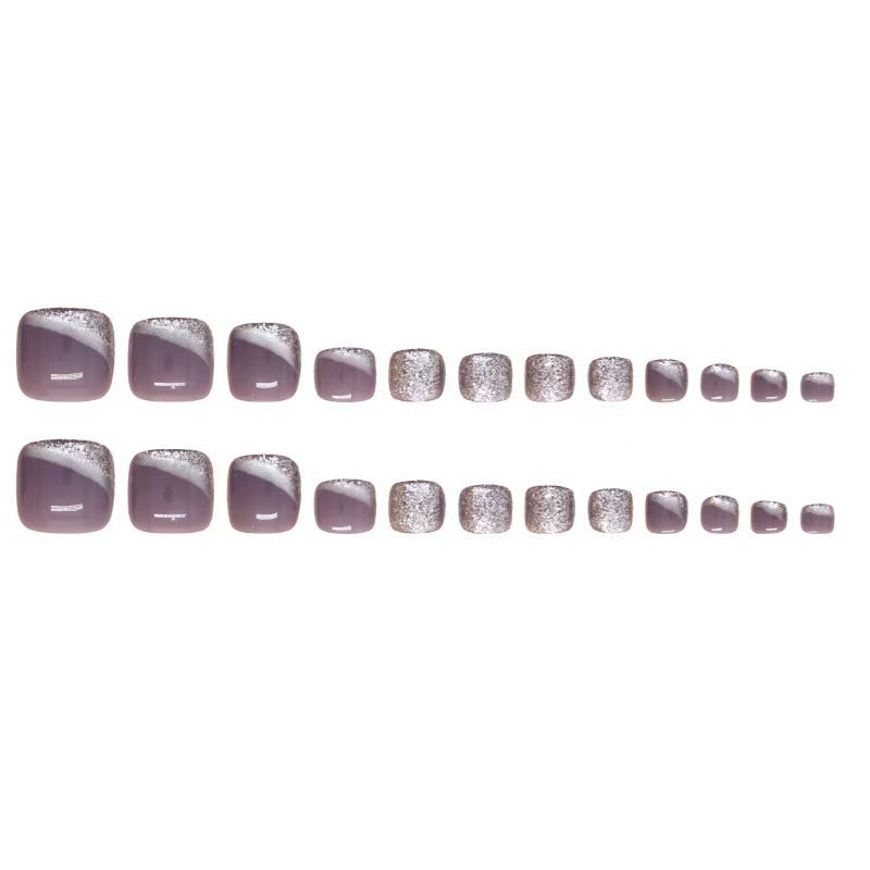 Artificial nails with elegant glitter finish Kalsten