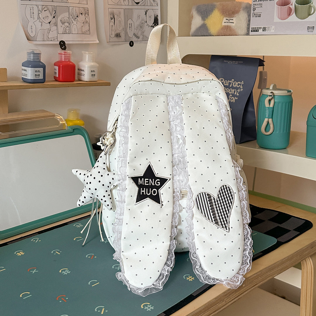 Cute Bunny-Ear Design Embellished Backpack Kalsten