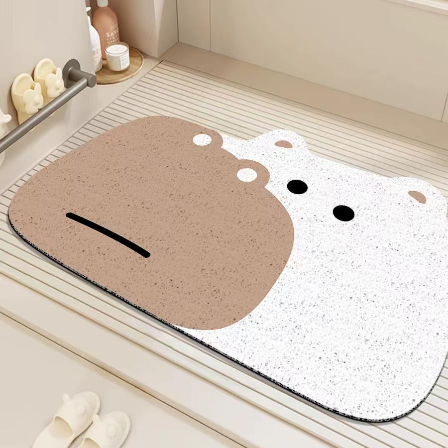 Playful Animal Print Bath Mat Kalsten
