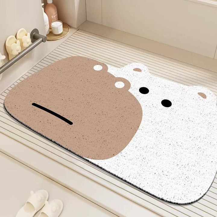 Playful Animal Print Bath Mat Kalsten