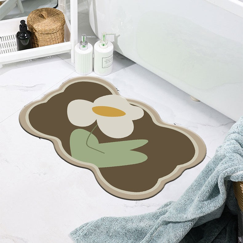 Decorative Floral Bath Mat Kalsten