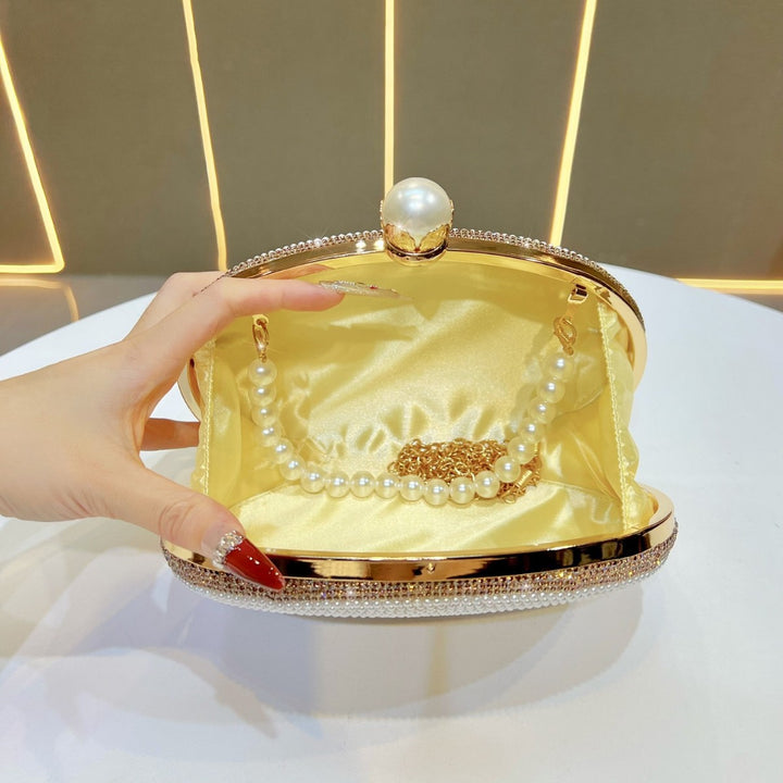 Pearl Beaded Evening Clutch