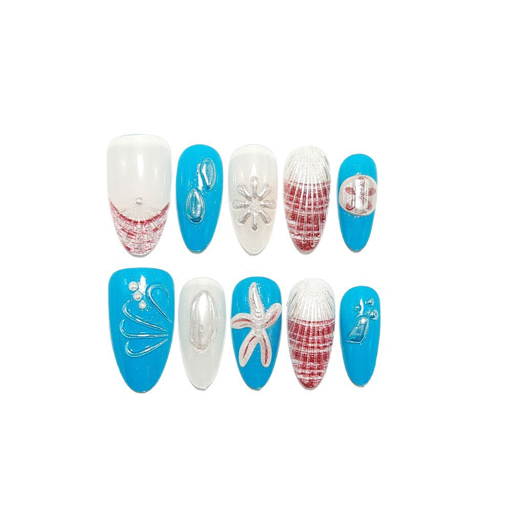 Maritime-style artificial nails Kalsten