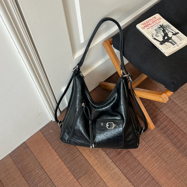 Vintage-Inspired Soft Leather Hobo Bag