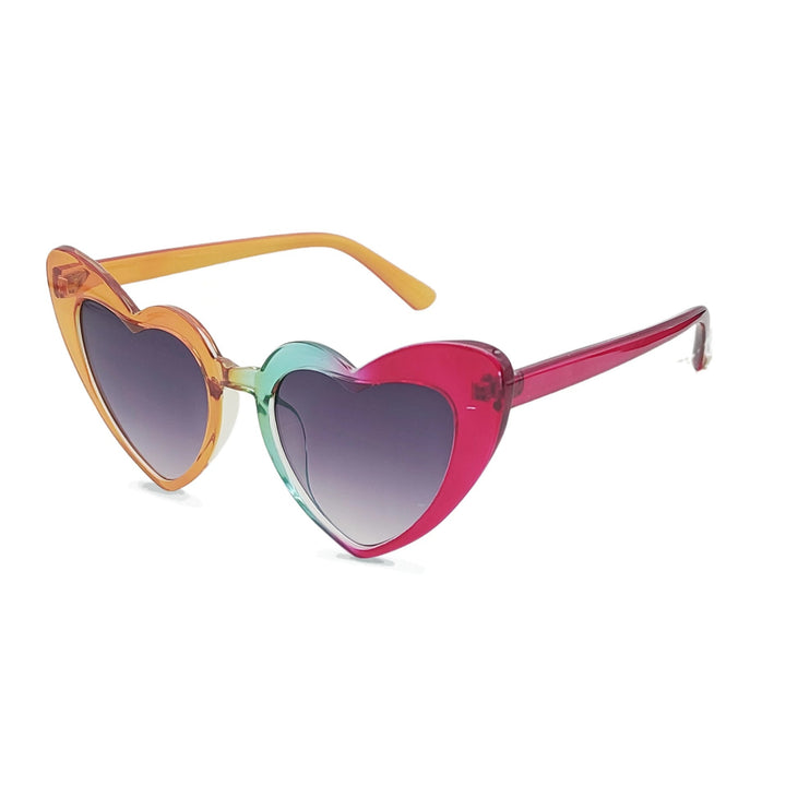Women's Heart-Shaped Sunglasses with UV Protection and High-Quality Film Processing Kalsten