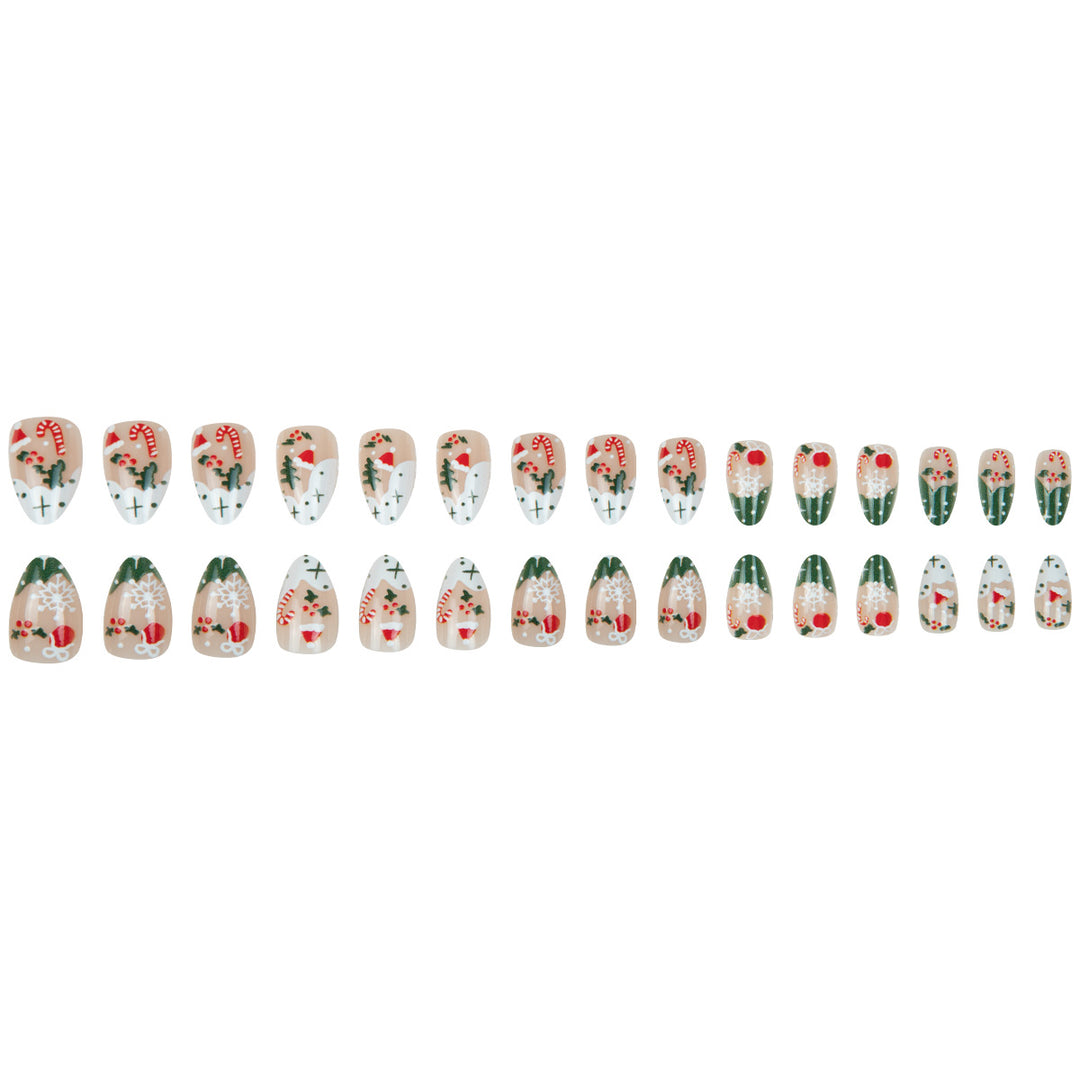 Festive Holiday-Themed Stiletto Nail Art Kalsten