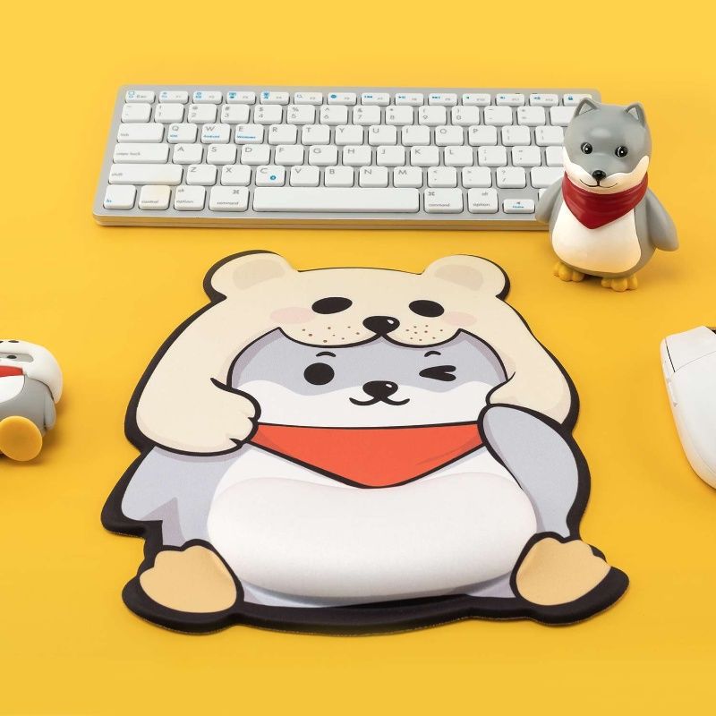 Cartoon Bear-Shaped Mouse Pad