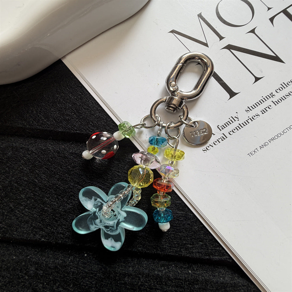 Beaded Flower Charm Keychain Kalsten 1790134944