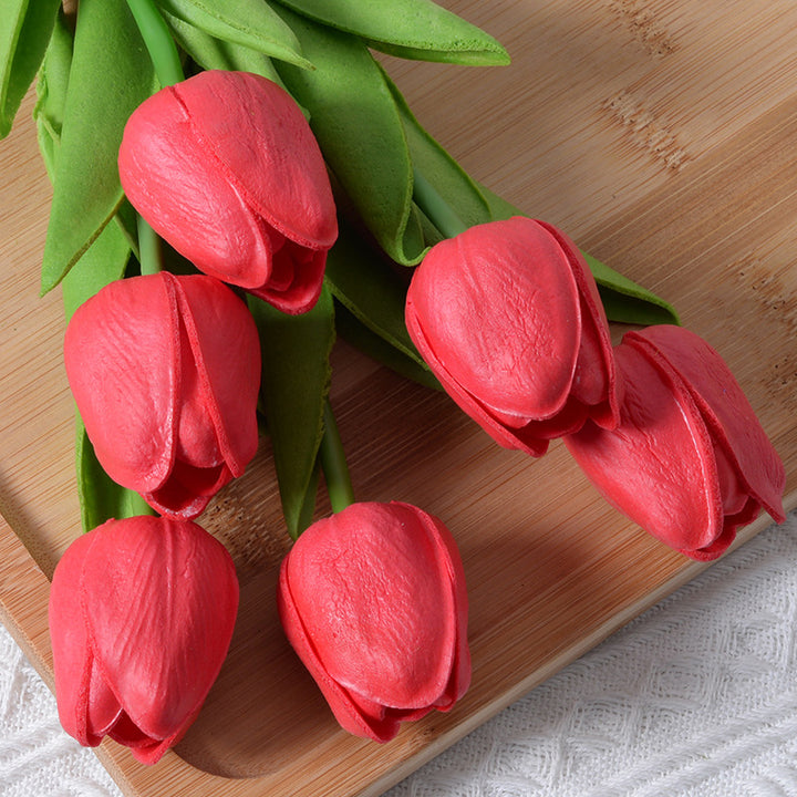 Realistic Artificial Tulip Bouquet