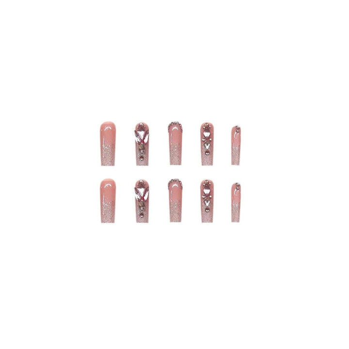 Glamorous Crystal-Embellished Press-On Nail Extensions Kalsten