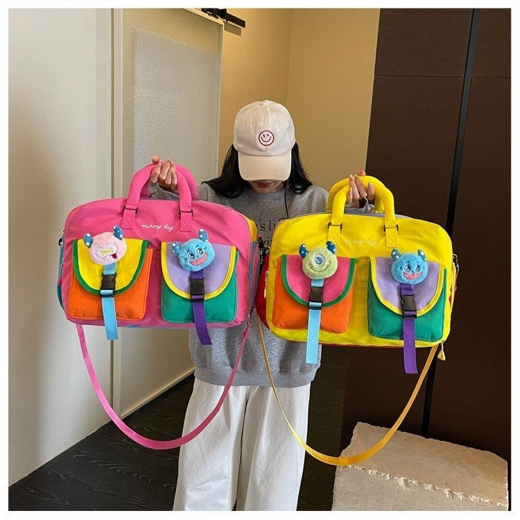 Multi-Pocket Colorful Travel Duffle Bag Kalsten