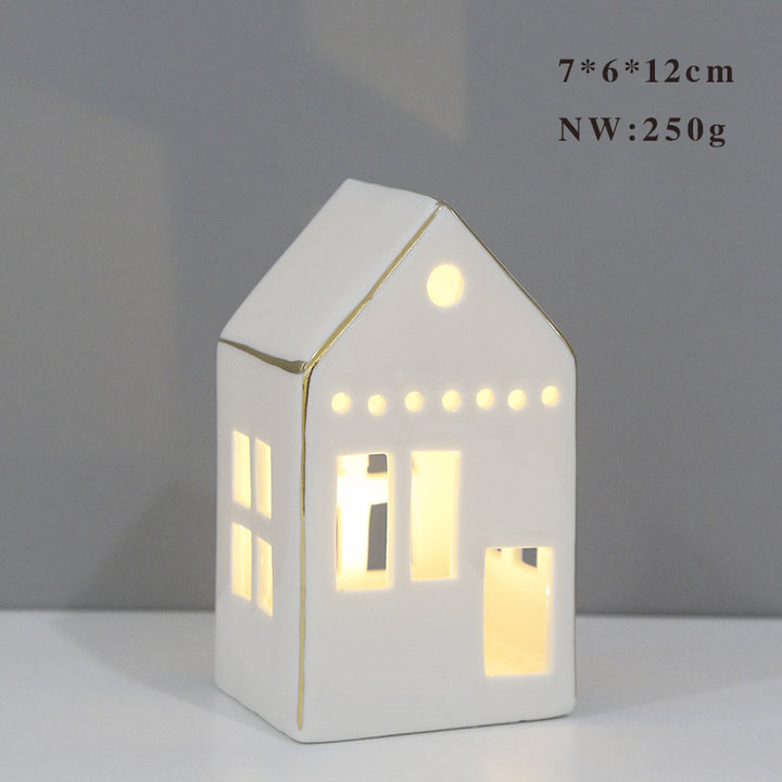 Decorative Ceramic House Lantern Kalsten