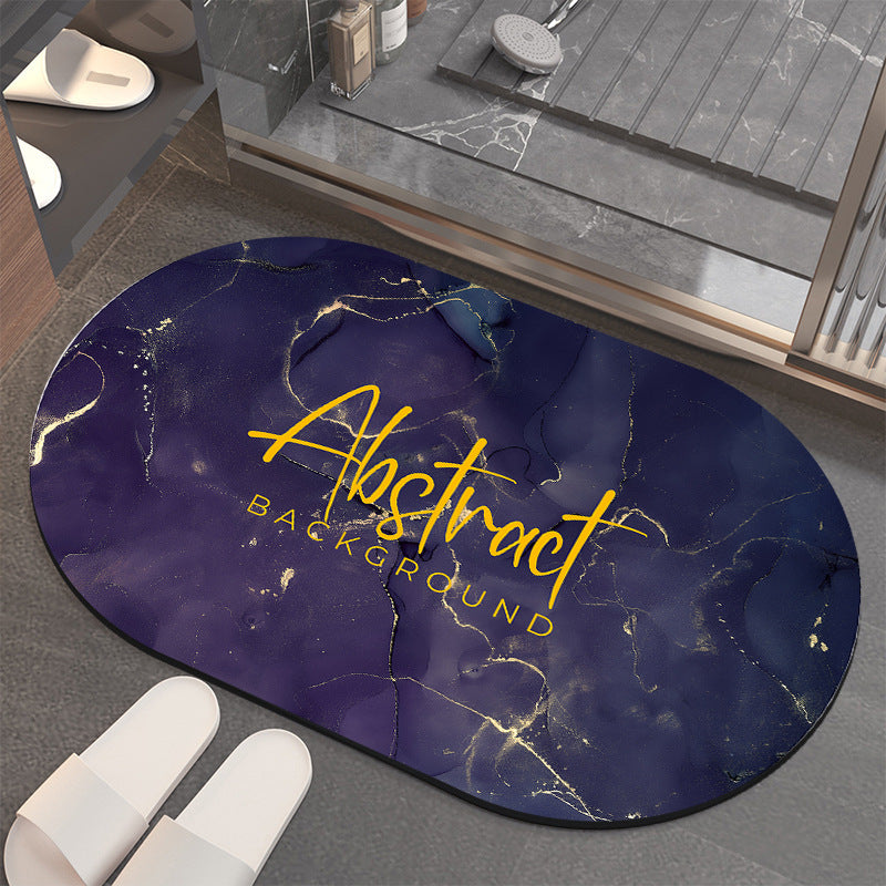 Luxurious Abstract Marble Bath Mat Kalsten