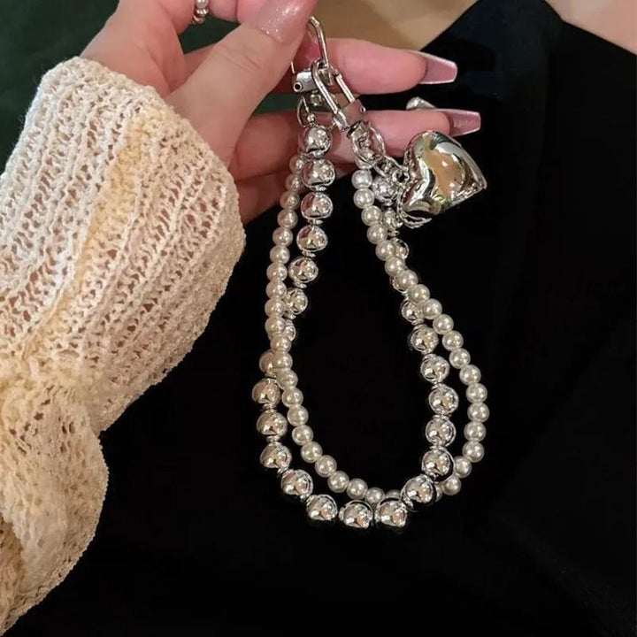 Pearl-Accented Charm Keychain Kalsten