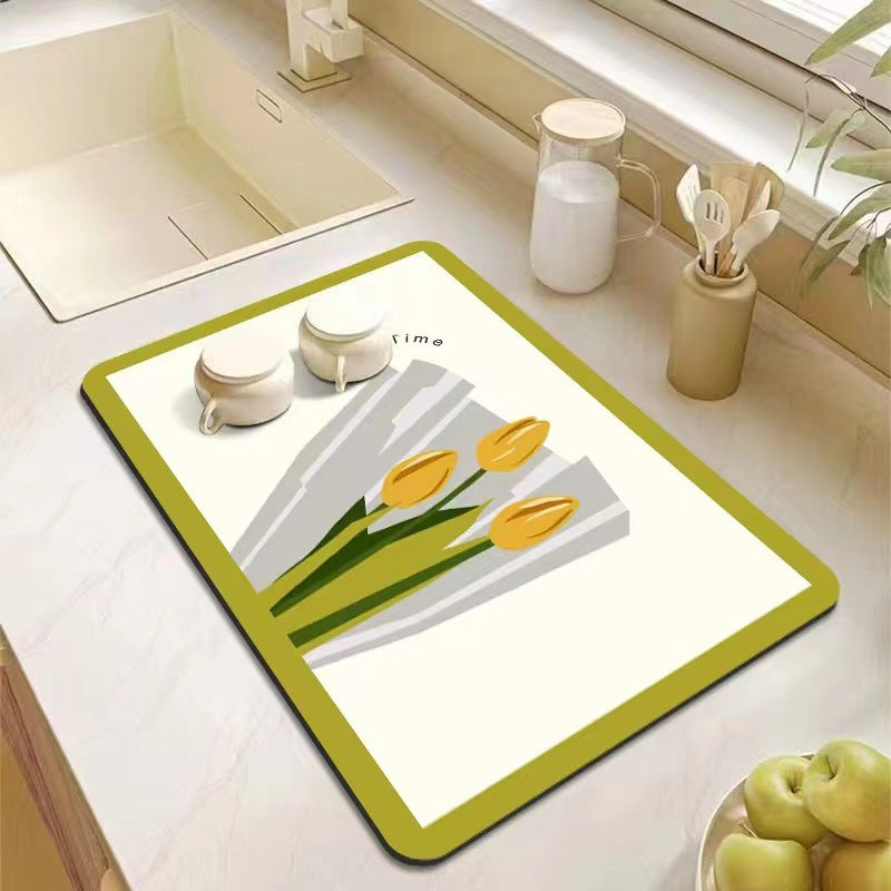 Floral Patterns Kitchen Mat Kalsten