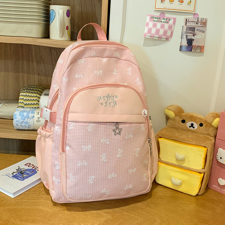 Stylish Checker Patterned Backpack Kalsten