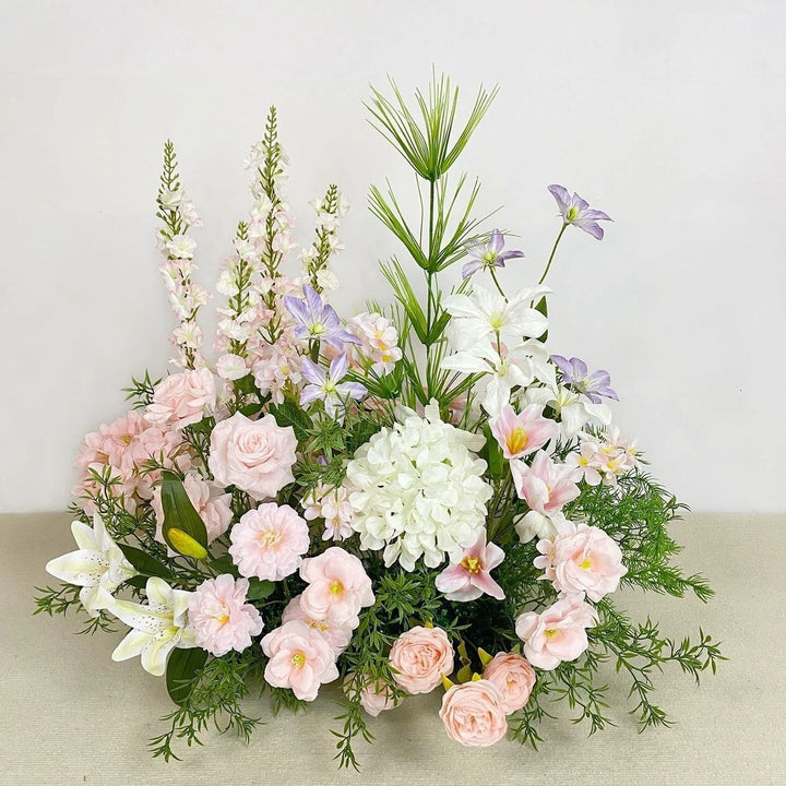 Lush Faux Floral Centerpiece Arrangement