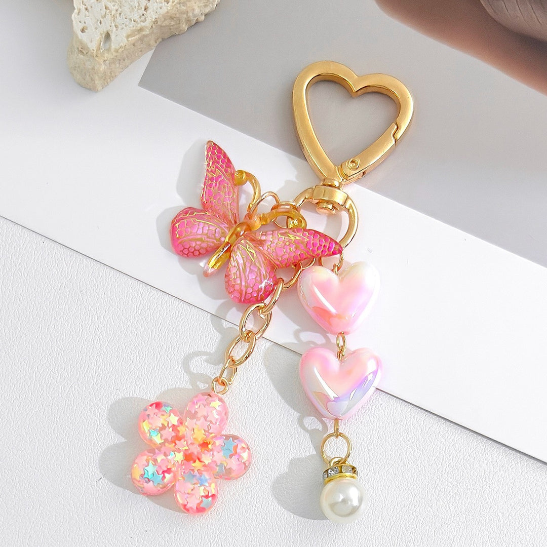 Playful keychain with hearts and flower motif Kalsten