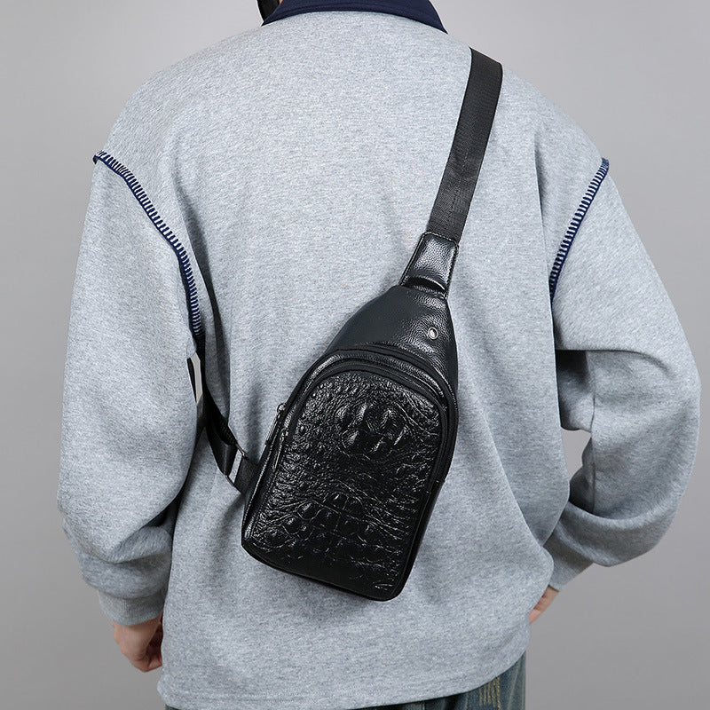 Stylish Crocodile Texture Sling Bag