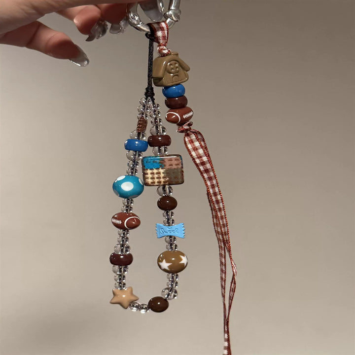 Themed Beaded Keychain Strap Kalsten