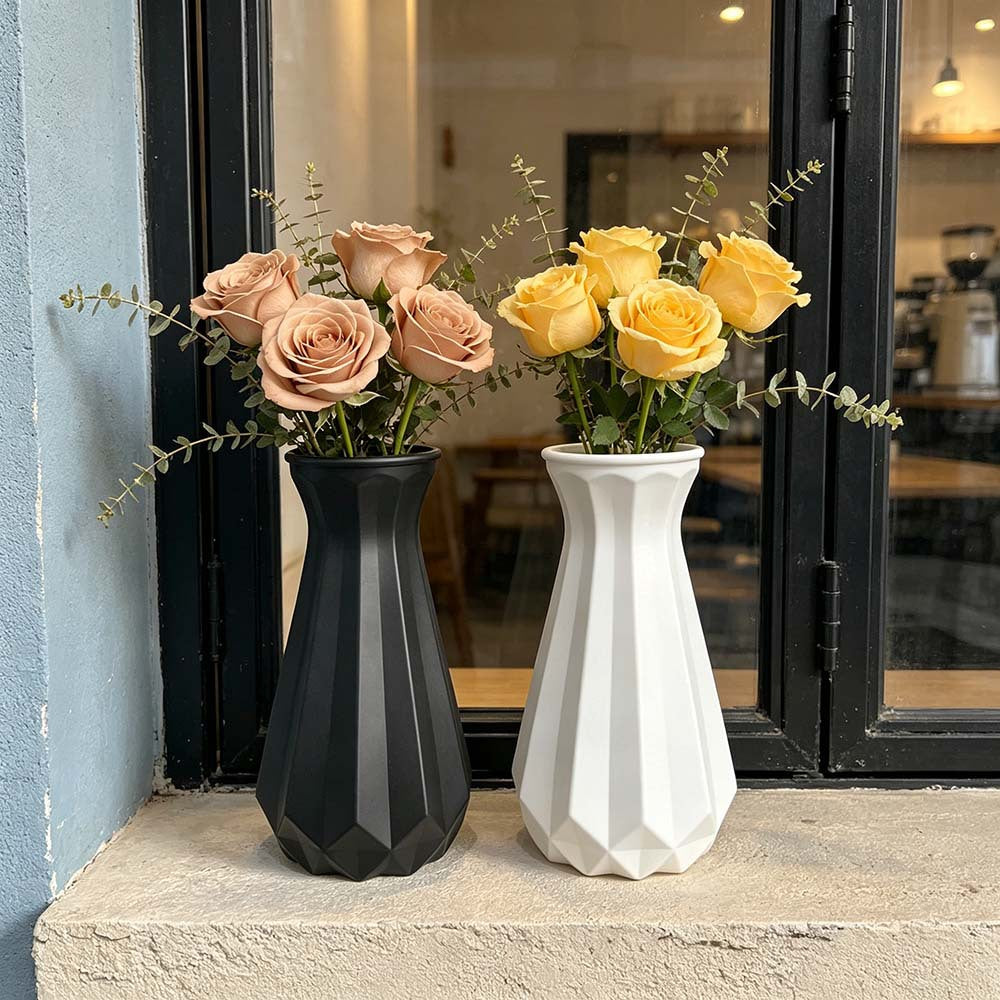 Geometric Textured Decorative Vase Kalsten