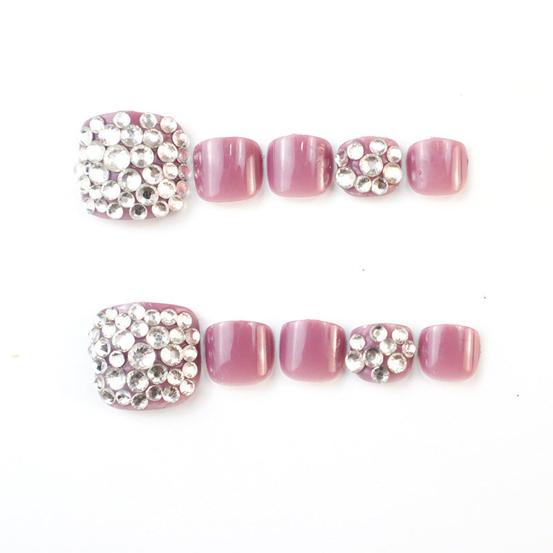 Glamorous Rhinestone Press-On Toenail Set Kalsten