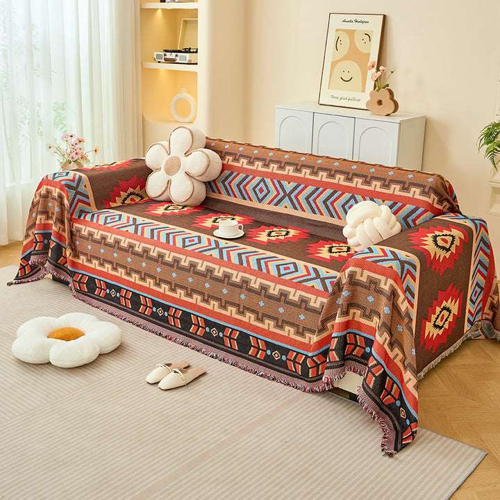 Bohemian Patterned Sofa Throw Blanket