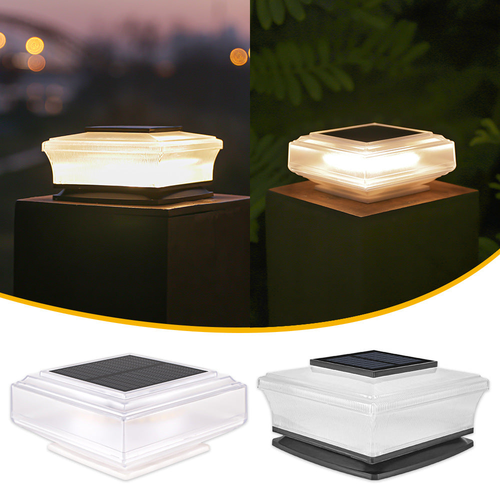 Low-Profile Solar Deck Post Cap Light With Warm Ambient Glow Kalsten
