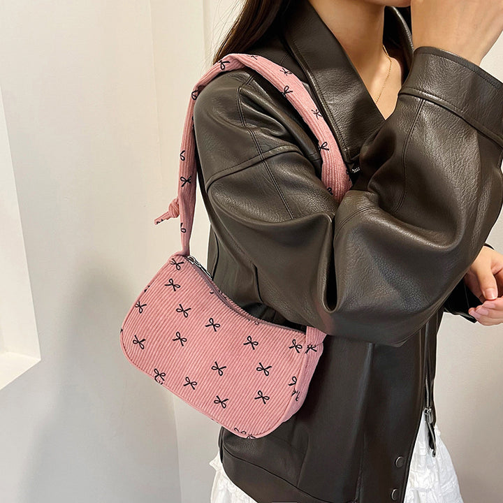 Stylish Mini Corduroy Crossbody Bag