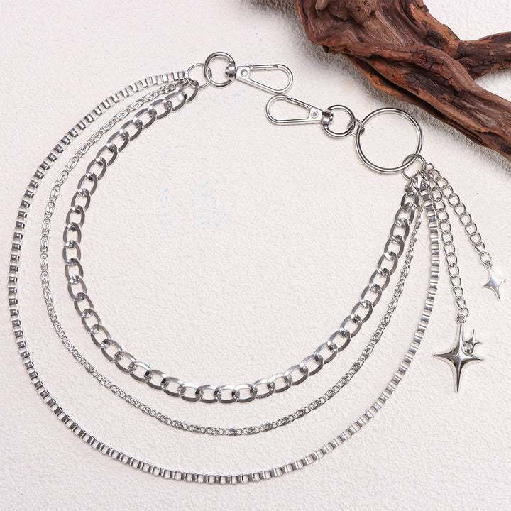Fashionable keychain chain with sparkling stars Kalsten