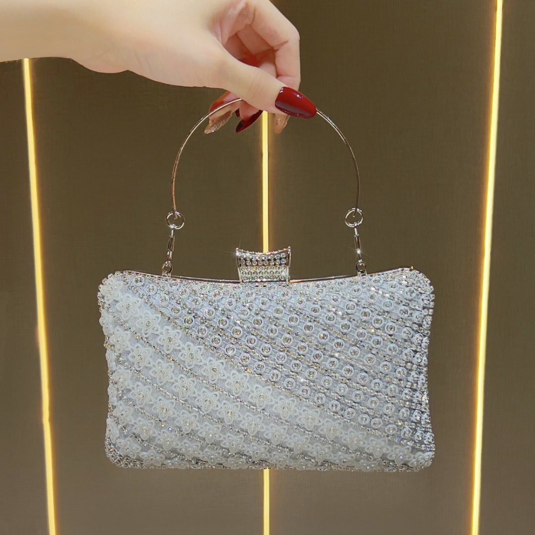 Rhinestone-Embellished Evening Clutch