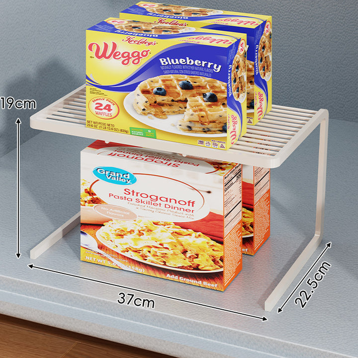 Triple-Tier Slim Slotted Countertop Pantry Shelf Organizer