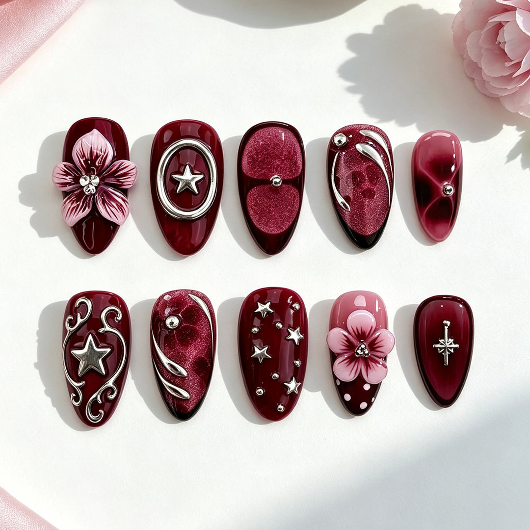 Decorative Floral Nail Design