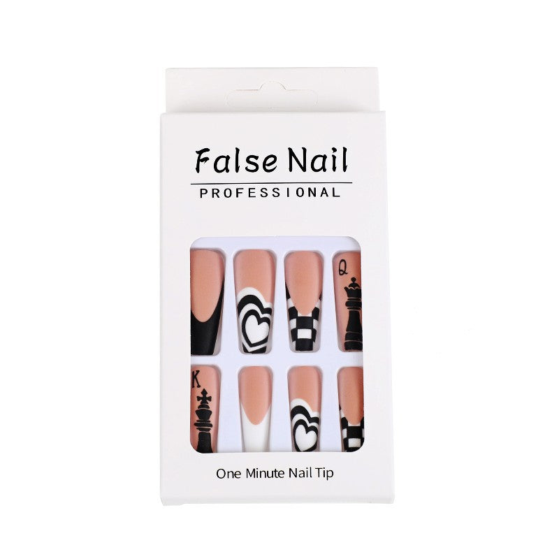 Art Nail Set with Creative Chess Designs Kalsten