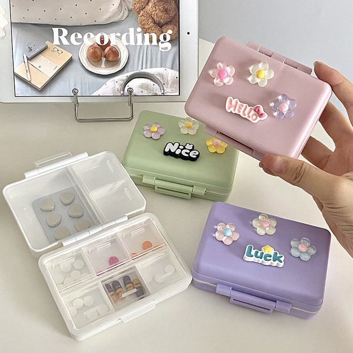 Practical storage box with colorful flower appliqués Kalsten