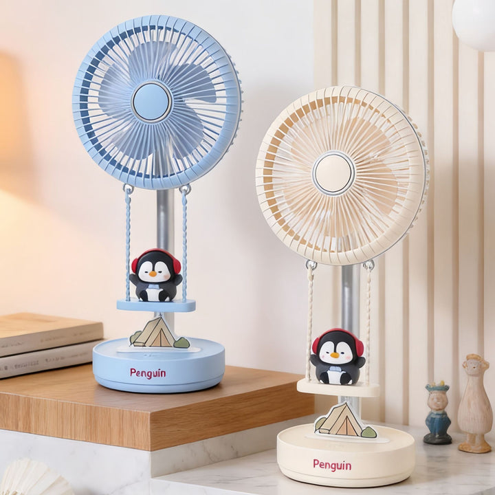 Ladies portable table fan with cute penguin design Kalsten