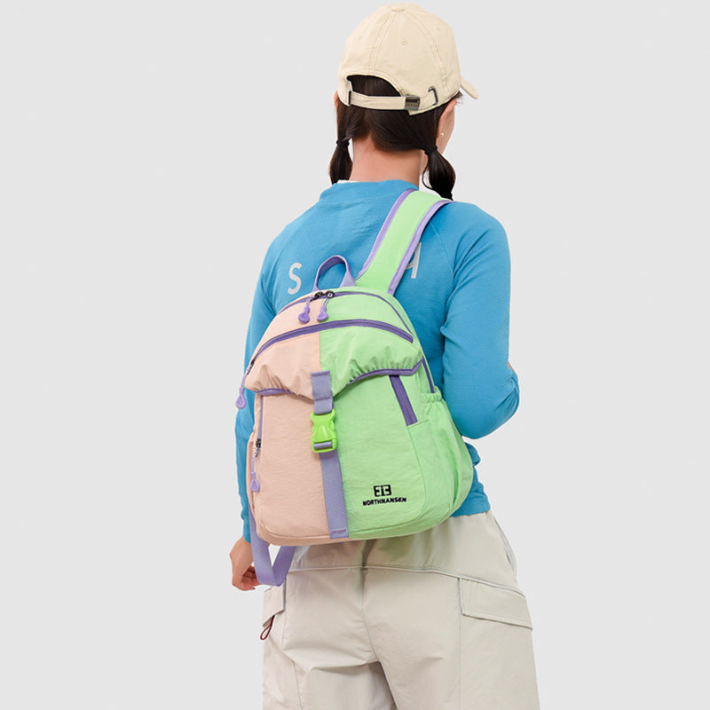Color-Block Multi-Pocket Backpack Kalsten