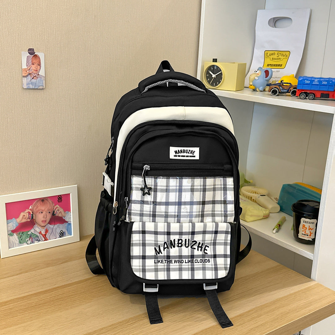 Trendy Spacious Backpack with Transparent Pocket Kalsten