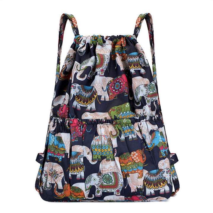 Floral Print Drawstring Backpack Kalsten