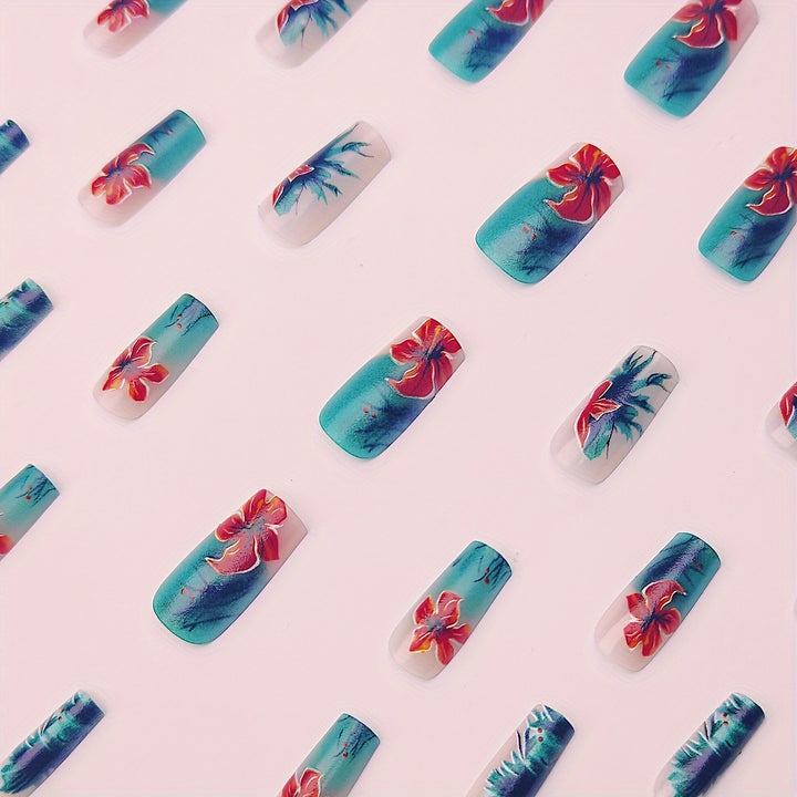 Floral Design Gel Nail Art Kalsten