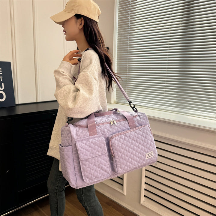 Spacious Quilted Weekend Duffle Bag Kalsten