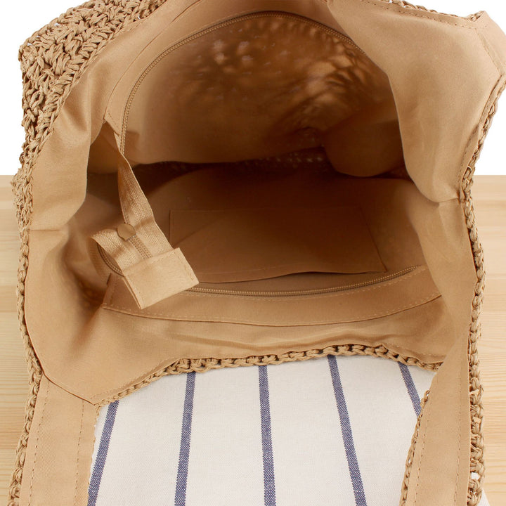 Hand-knotted tote bag made of natural bast Kalsten