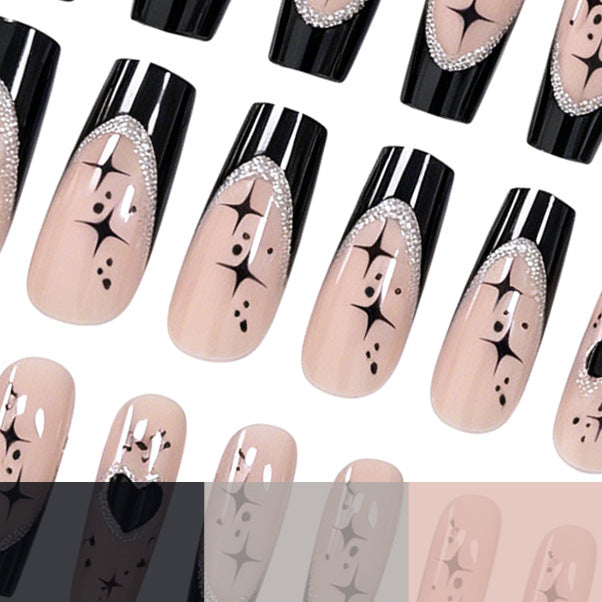 Elegant Heart-Embellished Nail Art Enhancements Kalsten