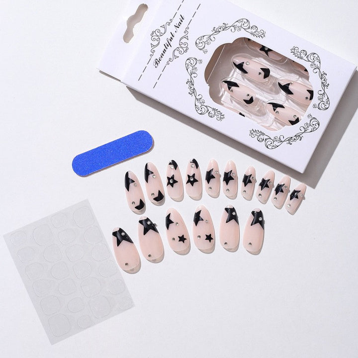 Decorative Star-Accent Press-On Nails