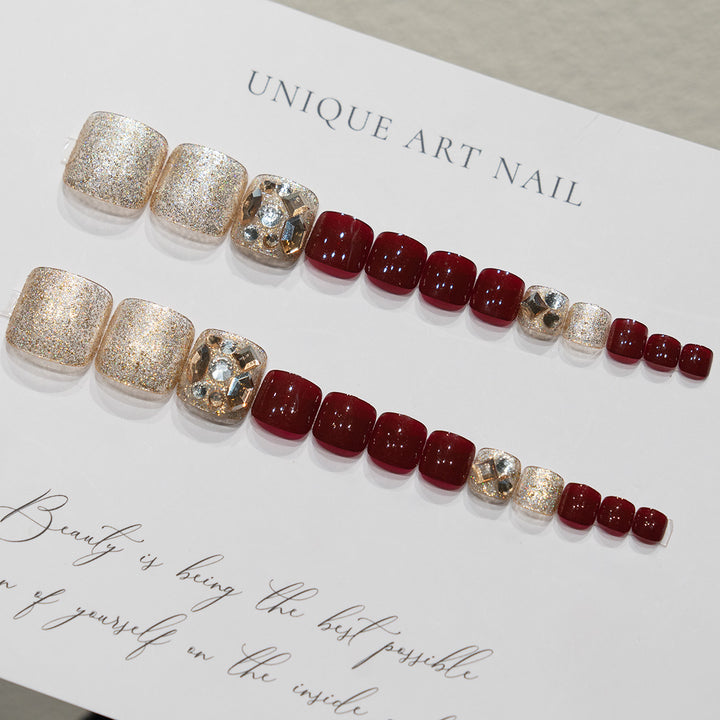 Glamorous Rhinestone Pedicure Set