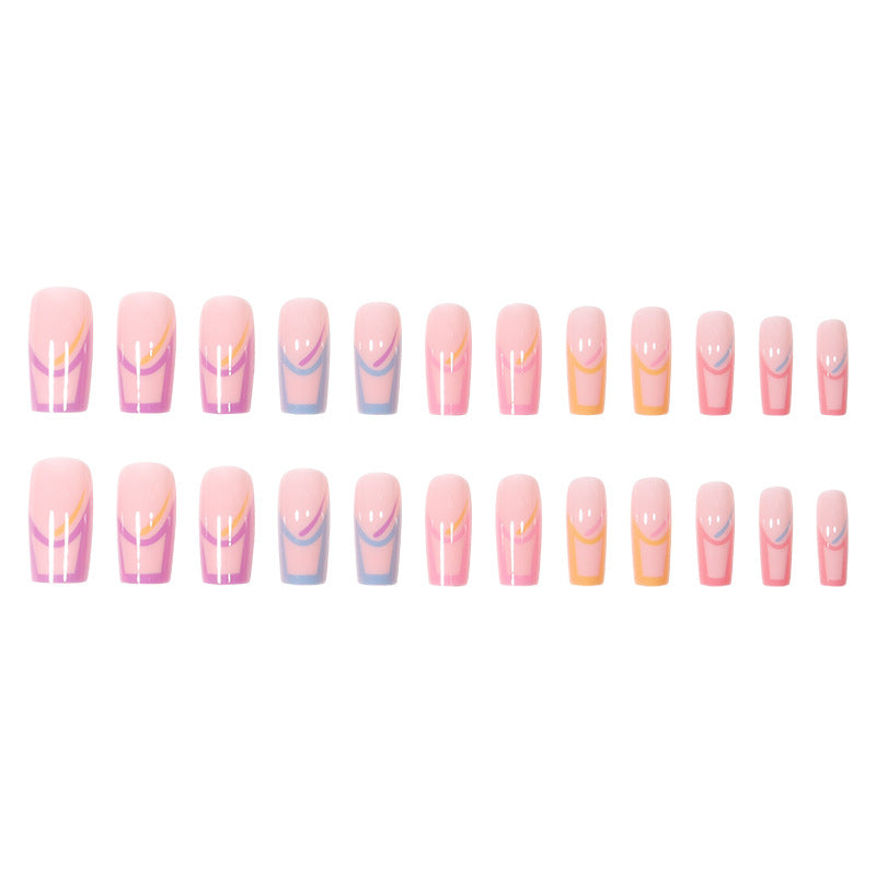 Artistic Long-Lasting Press-On Nails Set Kalsten