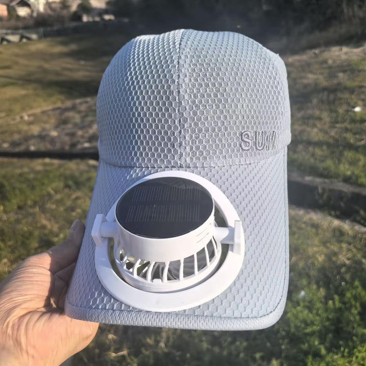 Sun Cap with removable solar fan, breathable mesh and adjustable umbrella Kalsten