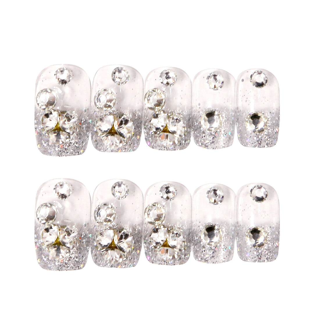 Rhinestone-Encrusted Press-On Nail Art Kit Kalsten